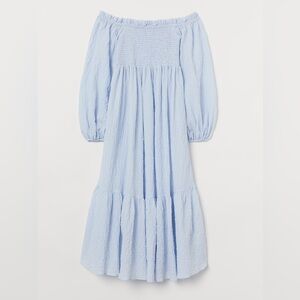 Light Blue Off-Shoulder Maxi Dress